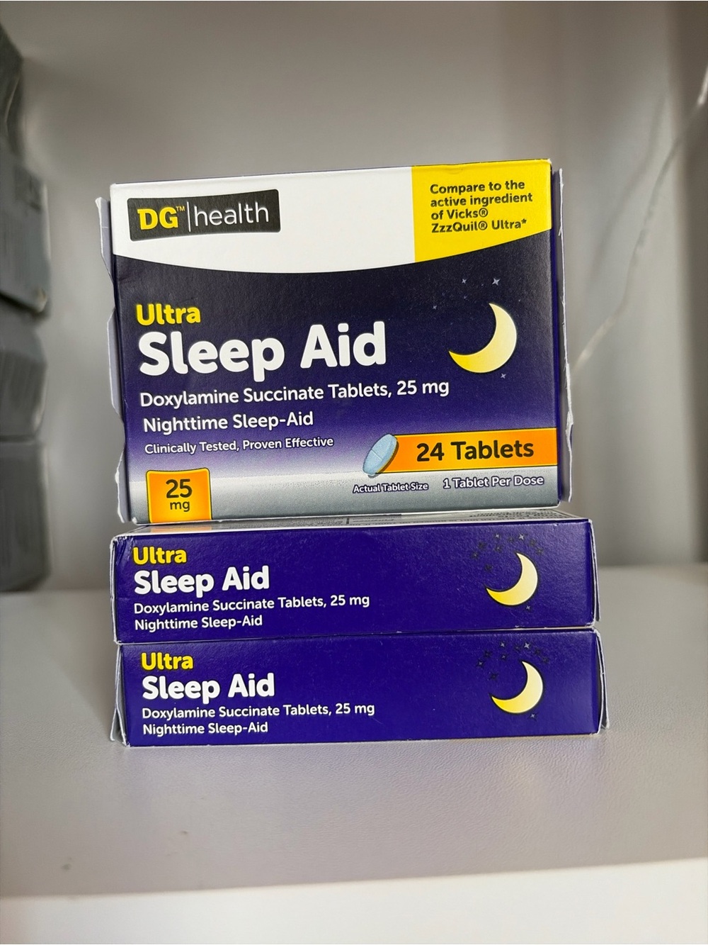 Ultra Sleep Aid 25 mg - Nighttime Doxylamine Tablets, Purple
